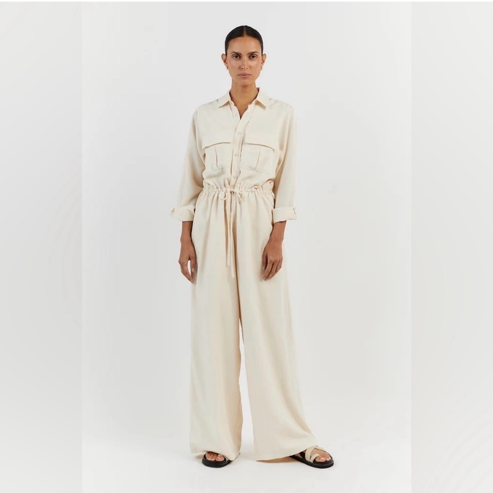 DISSH Cream Long-Sleeve Jumpsuit